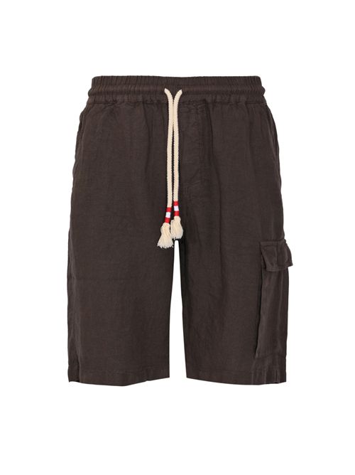 Bermuda Marseille in lino Dark Brown Mc2 Saint Barth | MRE000200920L